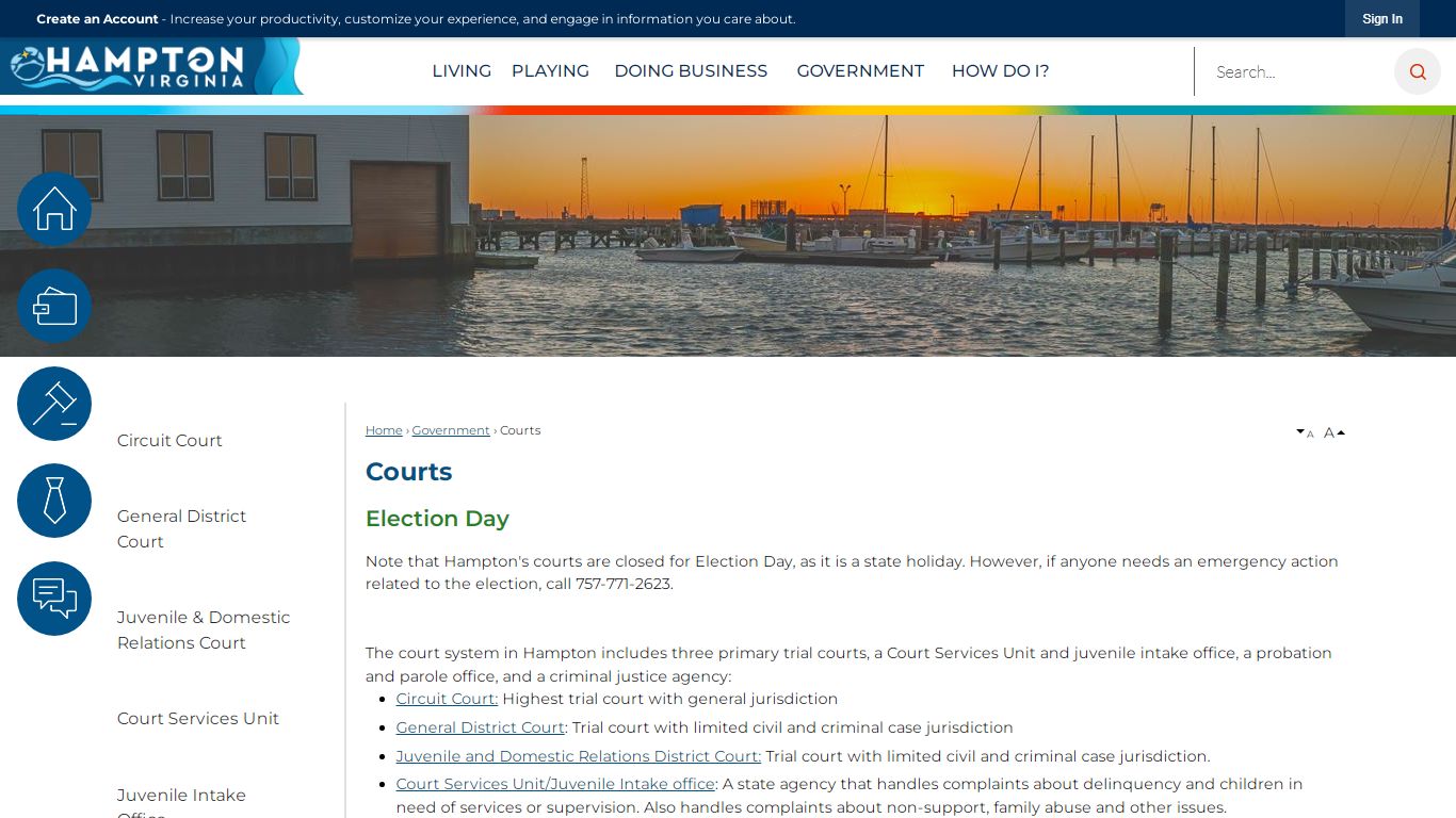 Courts | Hampton, VA - Official Website